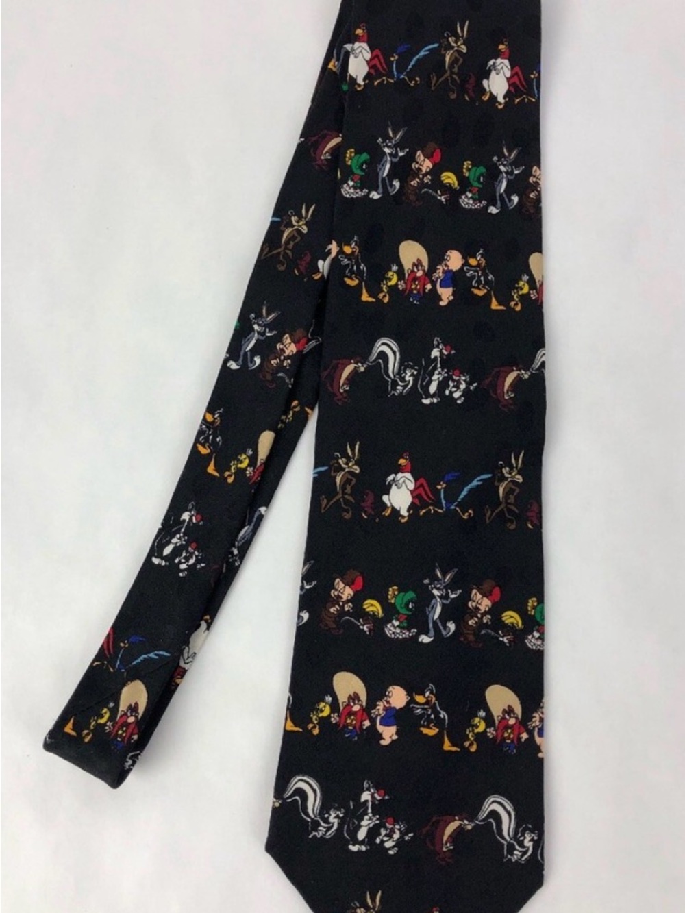 Black Cartoon Character Tie - looney tunes